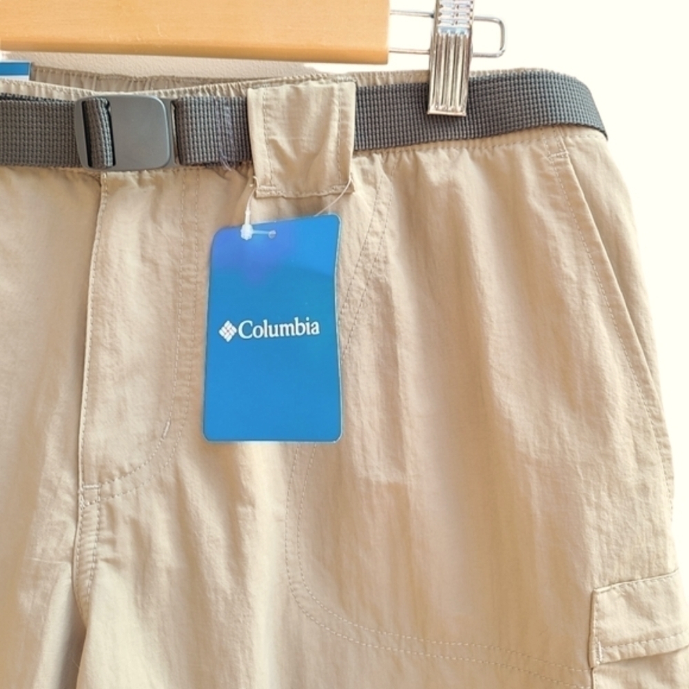 NWT Columbia Sandy River Cargo Shorts in Tusk with Belt, Size Small - Picture 11 of 16